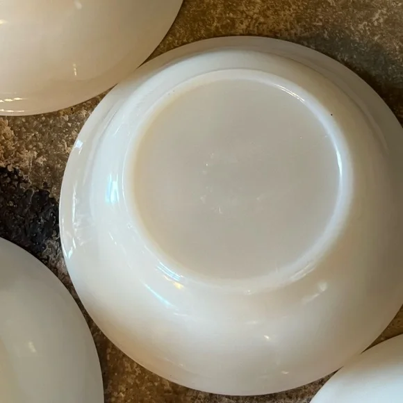 Vintage Fire King Milk Glass White Custard Dessert Bowls Cups Anchor Hocking USA - Picture 11 of 15